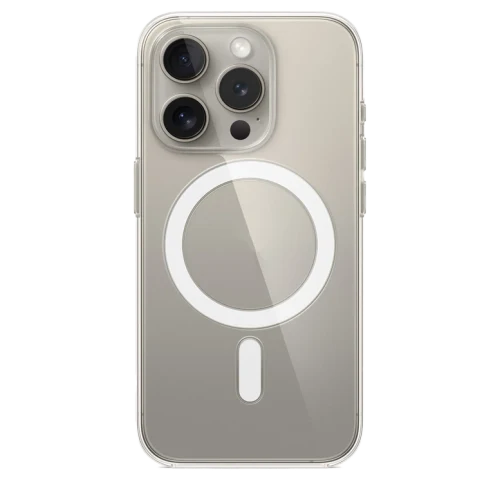 Silicon case for iPhone 15 Series with MagSafe Transparent