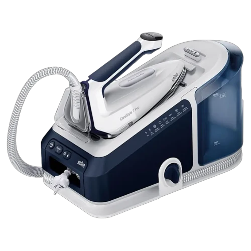 Fier de călcat cu generator de abur Braun IS7282BL, White / Blue