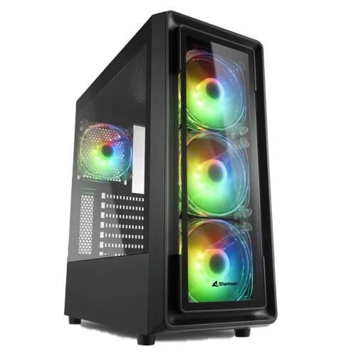 Компьютер ATOL PC1080MP - Gaming A-RGB#2.4.1 / AMD Ryzen 5 5600 / 16GB / 512GB SSD / Radeon RX 7600 / Black