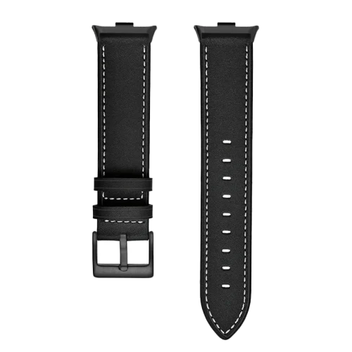 Cureluşă p/u Band 8 Pro / 9 Pro / Redmi Watch 4 Leather Black