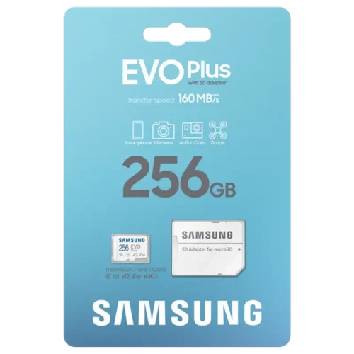 Карта памяти Samsung EVO Plus MicroSDXC, 256Гб