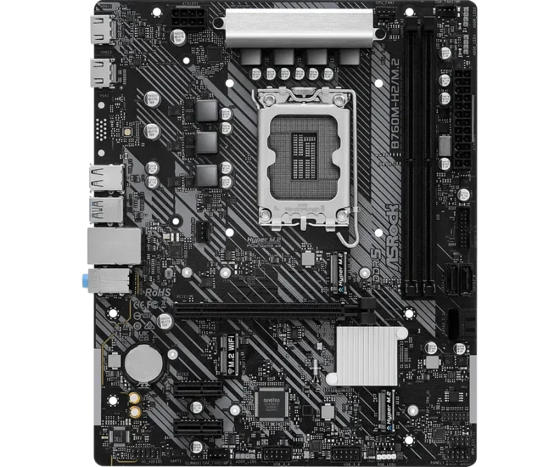 Материнская плата ASRock B760M-H2/M.2, Black 2