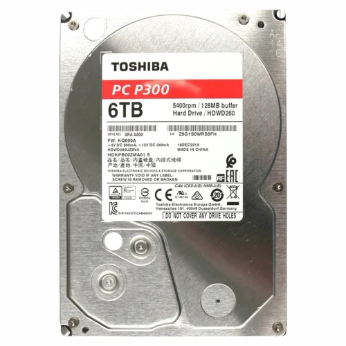 Жесткий диск Toshiba P300 HDWD260UZSVA, 6 ТБ, Red