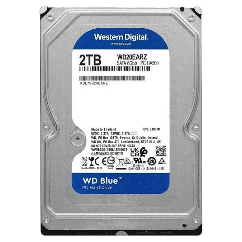 Жесткий диск Western Digital WD Blue WD20EARZ, 2 TБ, Blue 2
