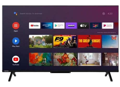 43" QLED SMART Телевизор Toshiba 43QA2363DG, 3840x2160 4K UHD, Android TV, Чёрный