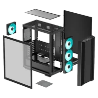 Корпус для ПК DeepCool CC560 V2 Mid Tower, Черный 12