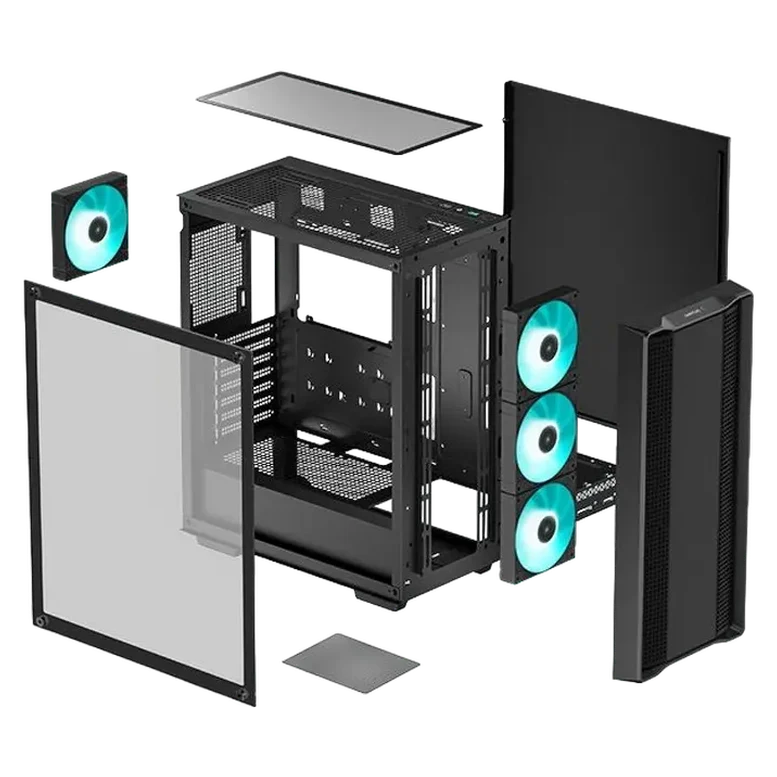 Корпус для ПК DeepCool CC560 V2 Mid Tower, Черный 12