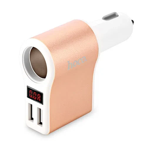 HOCO Z10 Cigarette-Lighter Car Charger with Digital Display