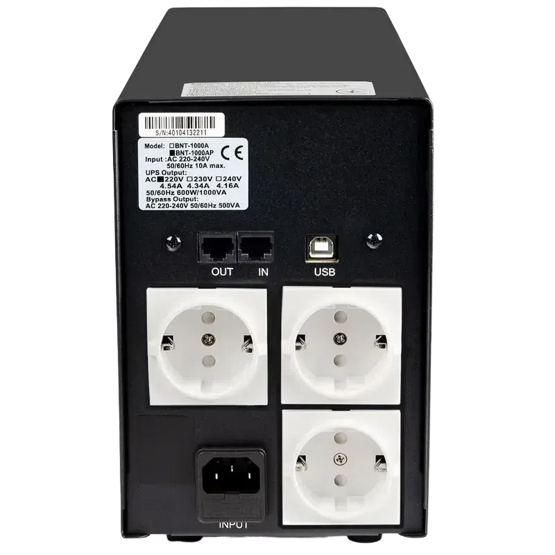 Источник бесперебойного питания PCM BNT-1200AP, Black 3