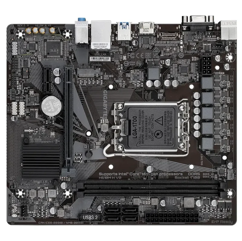 Материнская плата Gigabyte H610M H V2 LGA1700 Micro-ATX 2