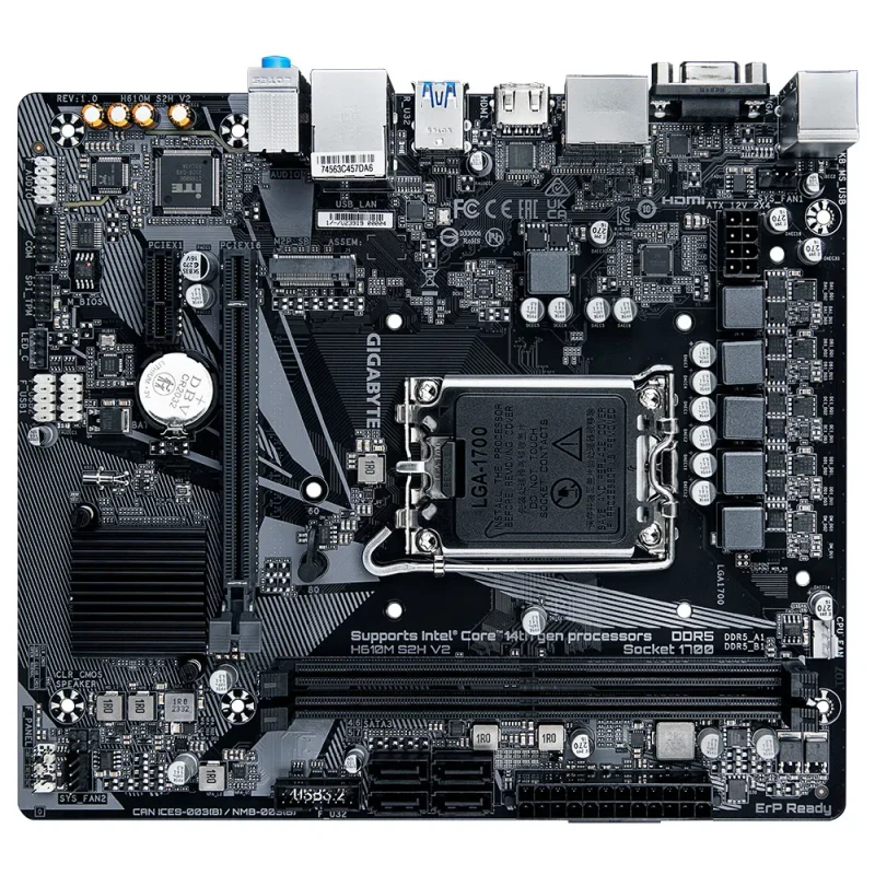 Материнская плата GIGABYTE H610M S2H V2 LGA1700 Micro‑ATX 3