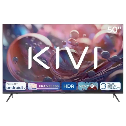 50" LED SMART Телевизор KIVI 50U760QB, 3840x2160 4K UHD, Android TV, Чёрный