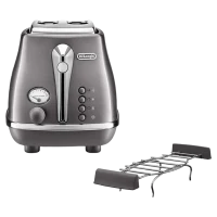Тостер DeLonghi CTOT 2103 GY, Icona Metallics