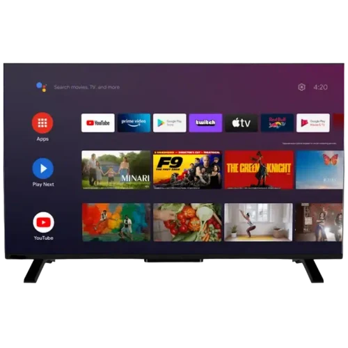 32" LED SMART Телевизор OZON H32S6000R, 1366x768 HD, Android TV, Чёрный