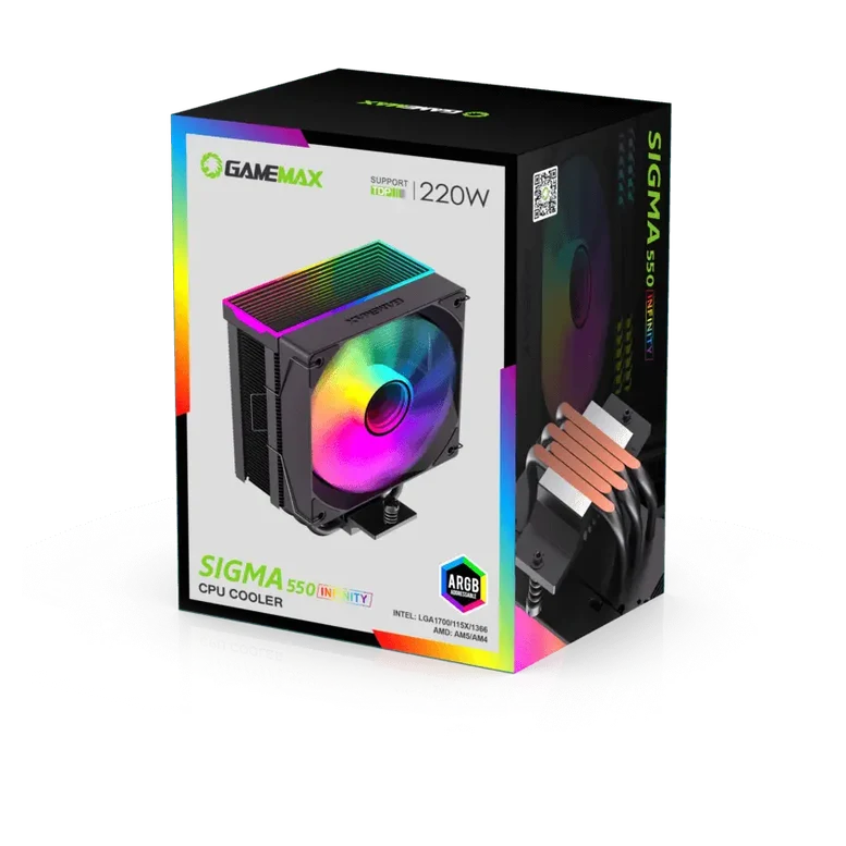 Система охлаждения Gamemax Sigma 550 Infinity BK, Черный 10