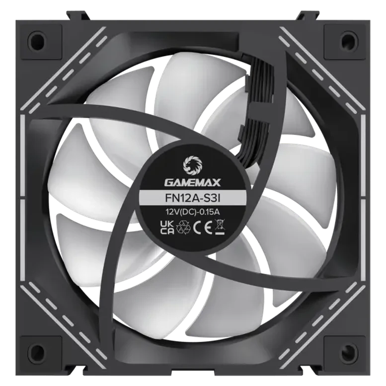 Ventilator PC Gamemax FN12A-S3I, 120 mm, Negru 8