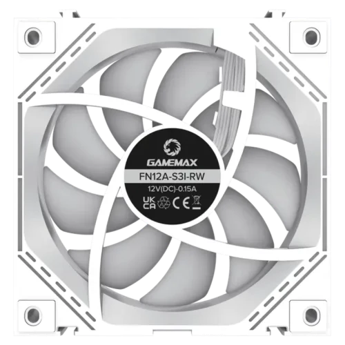 Ventilator PC Gamemax FN12A-S3I, 120 mm, Alb