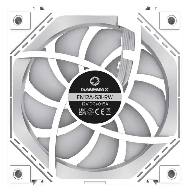 Вентилятор для ПК Gamemax FN12A-S3I, 120 мм, Белый 11
