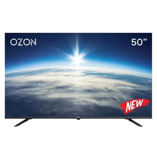 50" LED SMART Телевизор OZON U50Z8000R, 3840x2160 4K UHD, Android TV, Чёрный