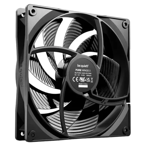 Ventilator PC be quiet! Pure Wings 3 PWM High-speed, 140 mm, Negru