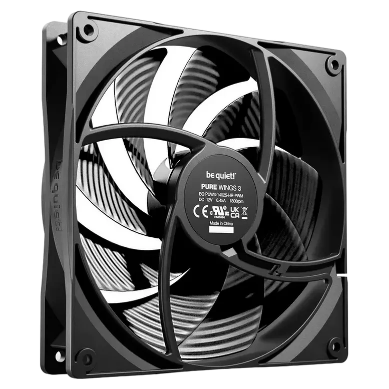 Ventilator PC be quiet! Pure Wings 3 PWM High-speed, 140 mm, Negru 2