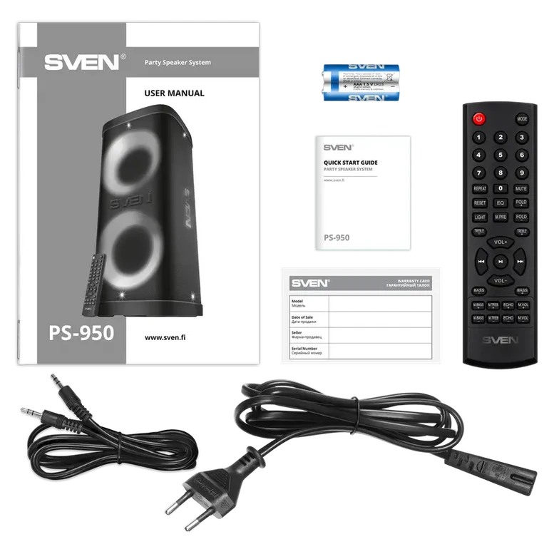 Портативная колонка SVEN PS-950, Чёрный 10