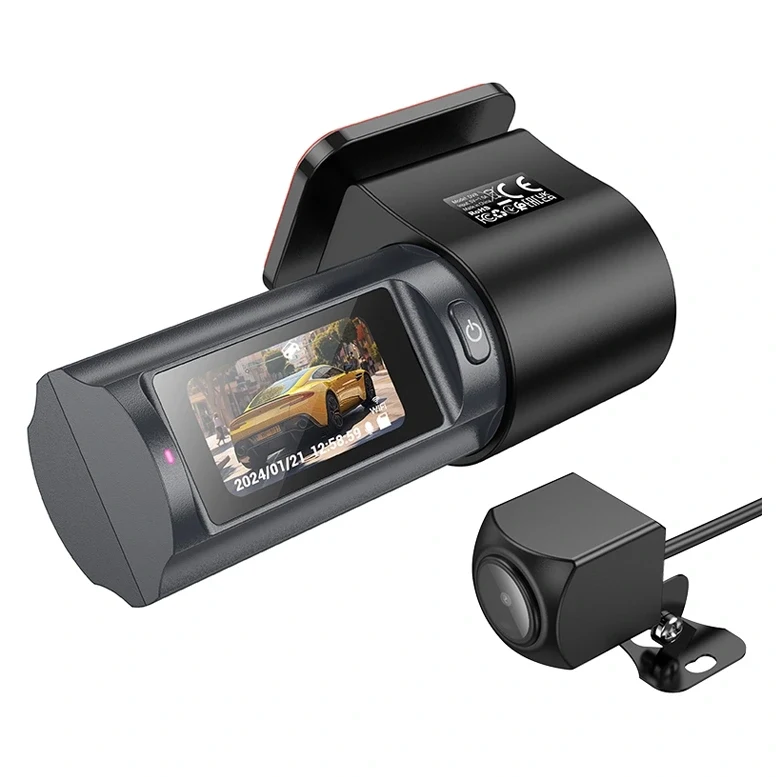HOCO DV8 2K display hidden driving recorder(with rear camera) black 2
