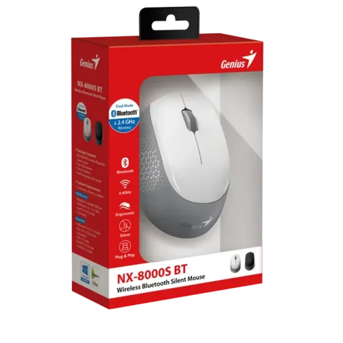 Беcпроводная мышь Genius NX-8000S BT, White