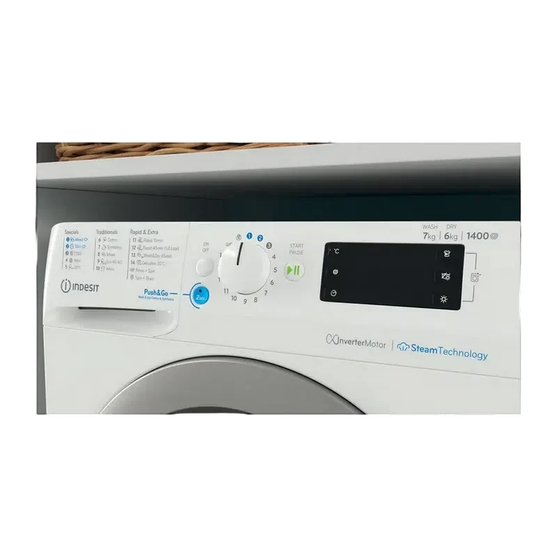 Стирально-сушильная машина Indesit BDE 76435 WSV EE, 7кг, Белый 2