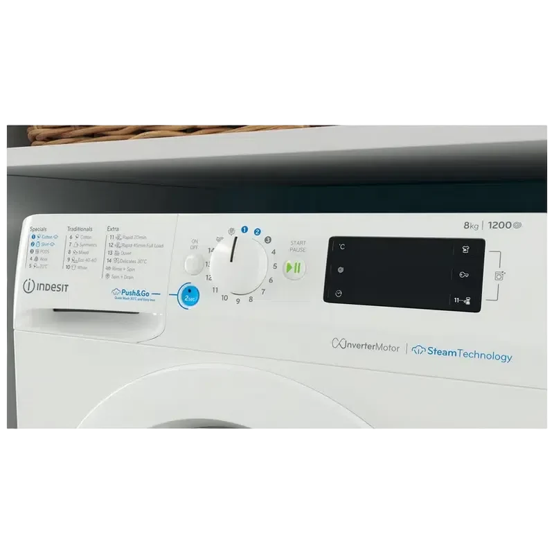 Стиральная машина Indesit BWE 81295X WV, 8кг, Белый 2