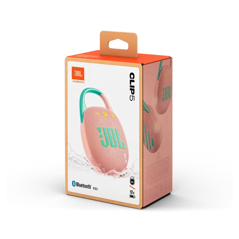 Портативная колонка JBL Clip 5, Розовый 9