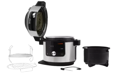 Aparat de gătit multifuncțional sub presiune Ninja OL750EU, Argintiu