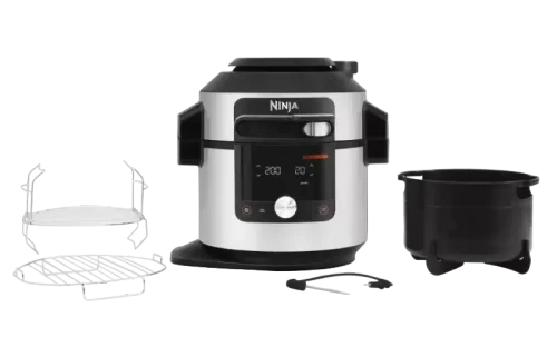 Aparat de gătit multifuncțional sub presiune Ninja OL750EU, Argintiu