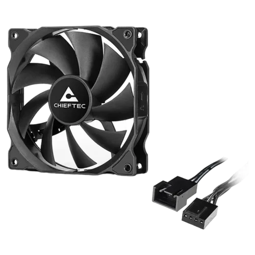 Ventilator PC Chieftec ZF-1225PWM, 120 mm, Negru