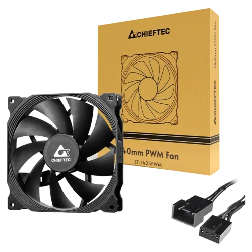 Ventilator PC Chieftec ZF-1425PWM, 140 mm, Negru