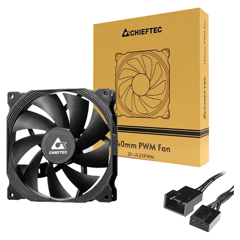 Ventilator PC Chieftec ZF-1425PWM, 140 mm, Negru 4