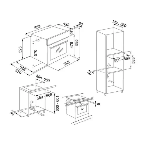 Cuptor electric Franke 116.0718.940 FMA 86 H T BK, Black