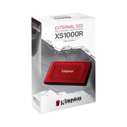 Внешний портативный SSD накопитель Kingston XS1000, 1 ТБ, Red