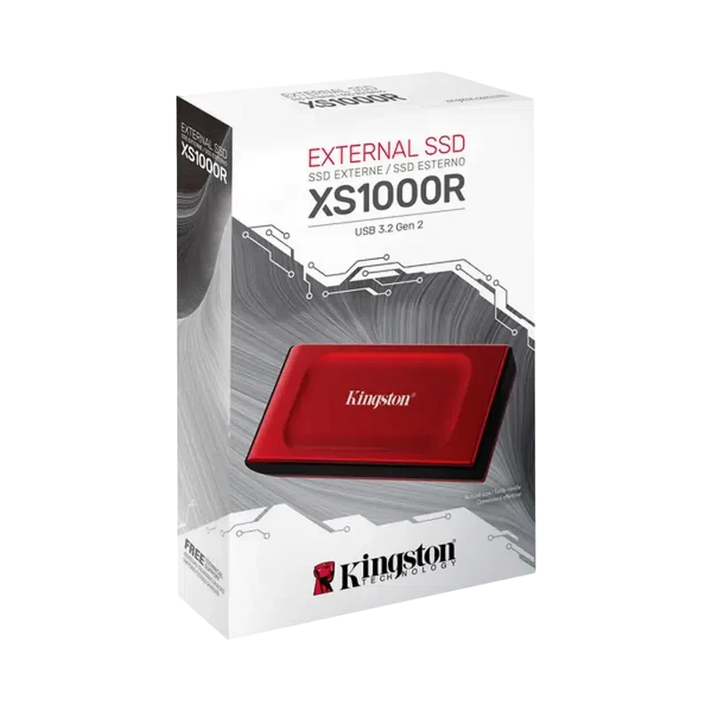 Внешний портативный SSD накопитель Kingston XS1000, 2 ТБ, Red 3