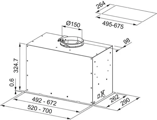 Hotă Franke 305.0665.359 FBFE XS A52, Silver 3