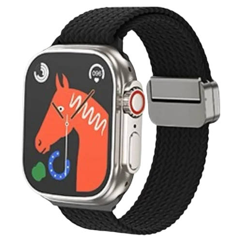 HOCO AS104 Lightweight nylon braided magnetic buckle strap for iWatch(42/44/45/49mm) black