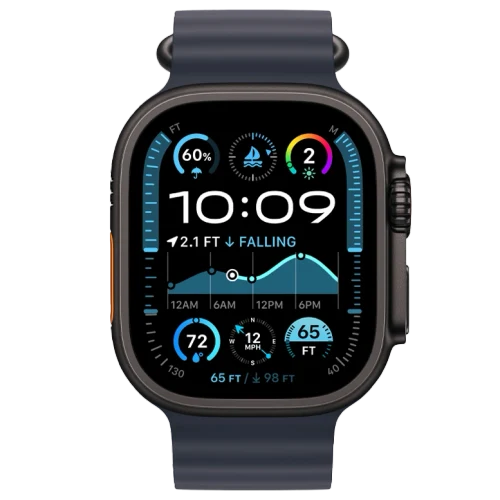 Apple Watch Ultra 2 Black Ocean Band Navy