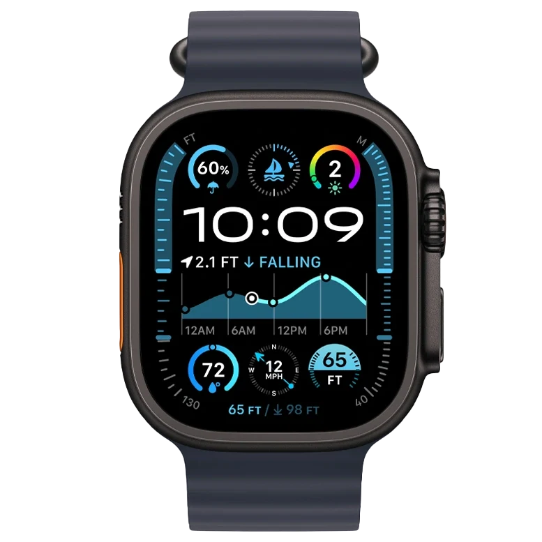Apple Watch Ultra 2 Black Ocean Band Navy 7