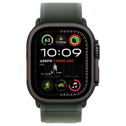 Apple Watch Ultra 2 Black Trail Loop Green