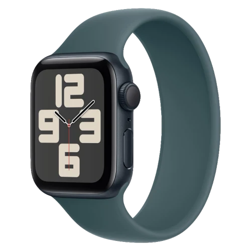 Apple Watch SE 2024 Midnight GPS Solo Loop Lake Green 44 mm