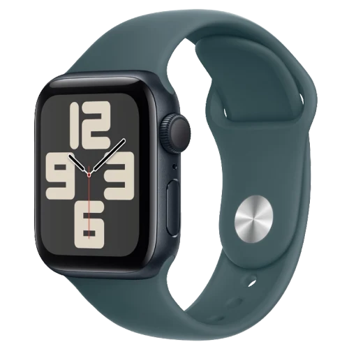 Apple Watch SE 2024 Midnight GPS Sport Band Lake Green 44 mm