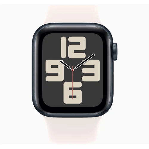 Apple Watch SE 2024 Midnight GPS Sport Band Light Blush 40 mm