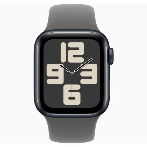 Apple Watch SE 2024 Midnight GPS Sport Band Stone Gray 44 mm