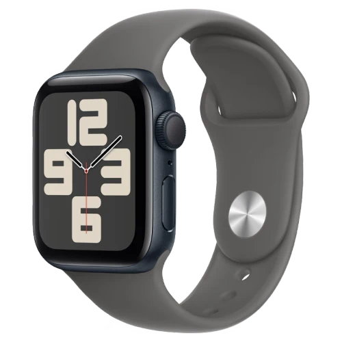 Apple Watch SE 2024 Midnight GPS Sport Band Stone Gray 44 mm