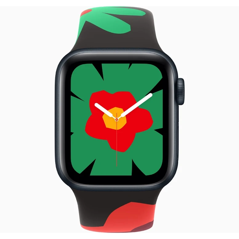 Apple Watch SE 2024 Midnight GPS Sport Band Unity Bloom 44 mm 2